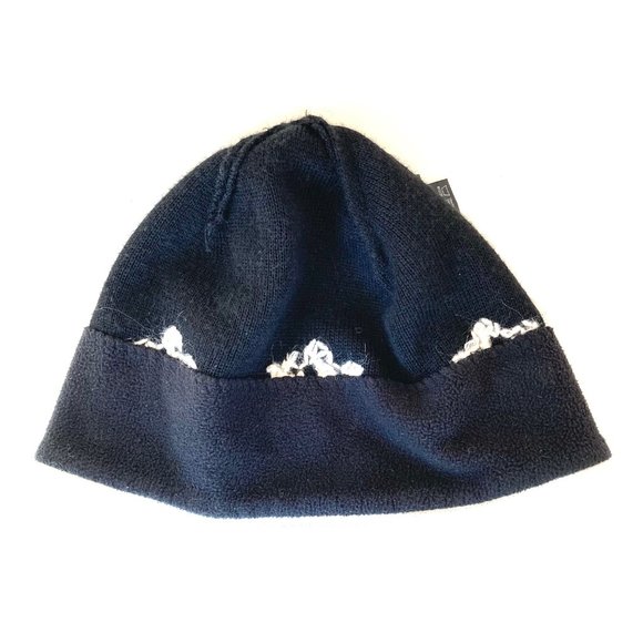 VTG Obermeyer 1947 Signature Wool Blend Embroidered Snowflakes Black Ski Cap Hat - Picture 13 of 14